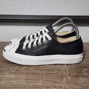 Converse Jack Purcell Ox Leather Women's Shoes Sneakers Size 5.5 Black